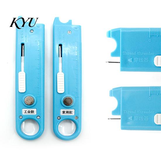 Portable Sewing Gadget 1/2Pcs 4-In-1 Threader Tool with Seam Remover, Magnifier & Multi-Function Scale, Magnetic Threading Device for Industrial Home,