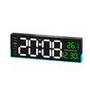 LED Minimalist Digital Large Screen Wall Clock, Living Room Multifunctional Ambient Light Clock 6699/5539