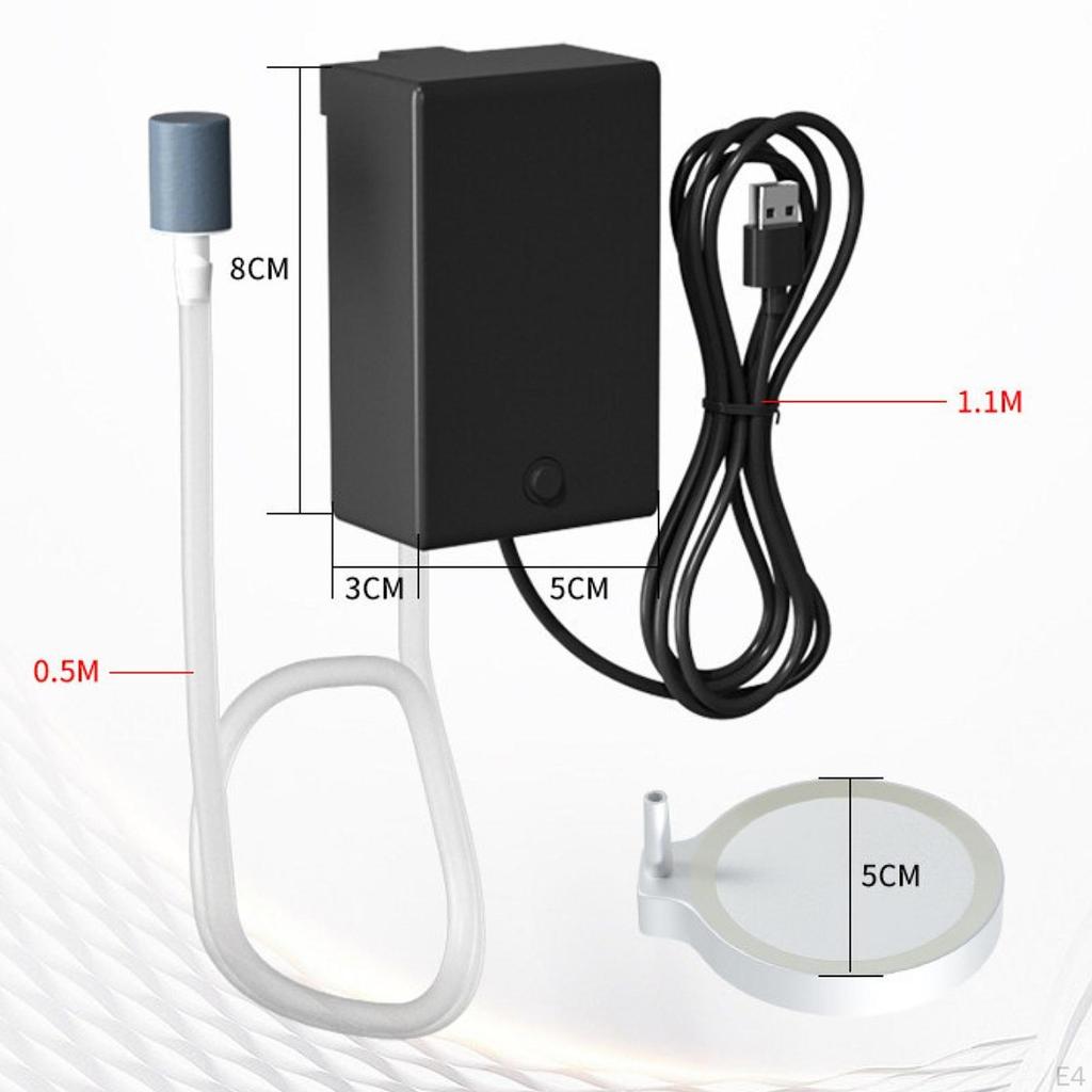 Аквариумный воздушный насос с USB-подключением, Эффективный вентилятор для аэрации, Портативный аэратор Тихий,