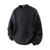 Men S Jacquard Crew Neck Loose Fit Casual Hoodie