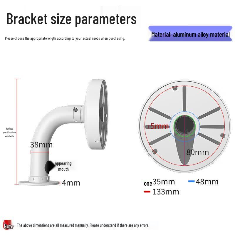 Shimingtong L-Shaped Aluminum Surveillance Camera Wall Mount