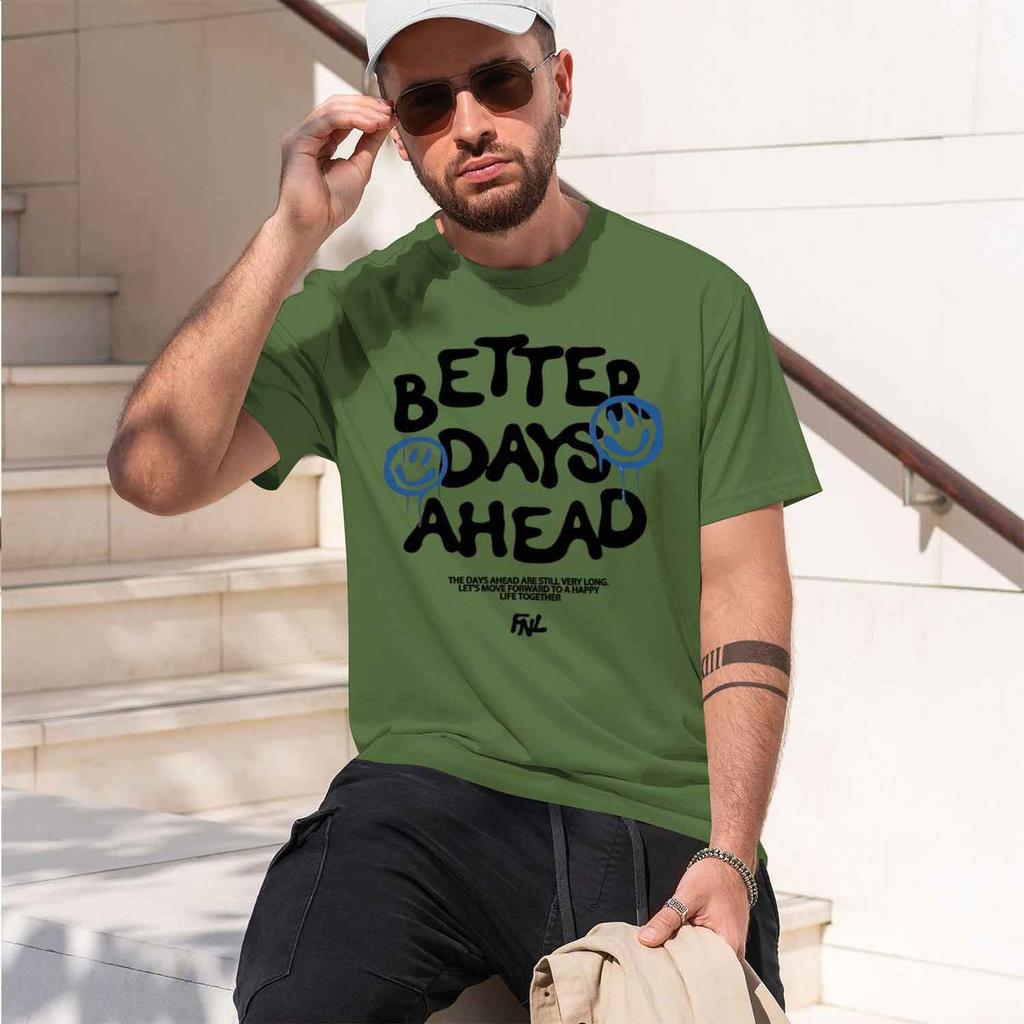 Better Days Ahead Letter Grh Unisex TShirt ONeck Casual TShirt Fashion Tee Clothes Summer Loose Tshirt 2026 New Model Shortslee