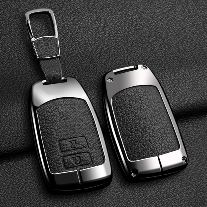 Кожаный чехол-брелок из цинкового сплава для автомобильного ключа Toyota Prado Yaris Vios Previa Aygo Yaris Porte Spade Hiace Regiuse