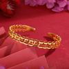 Vietnamese Sha Jin Ancient Craftsmanship Money Hollow Bracelet Women's Open Gold Non Fading Ethnic Style Charm Bracelet