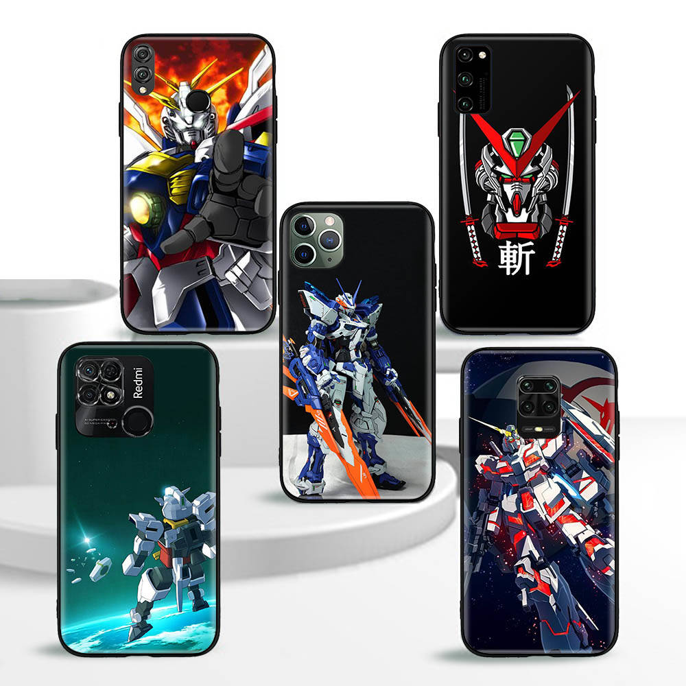 W-19 Gundam Meister Soft Case for Xiaomi Redmi 10A 10C 12C 13C 9A 9C 9T A3 A3X Note 8 9 10 11 12 13 Poco F5 F6 M6 X3 X6 C50 C51 C55 C65 Pro Plus 4G 5G