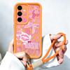 Чехол-шнурок с принтом вишни для Samsung S26 FE A18 S25 S24 S23 S22 Ultra A54 A55 A16 A26 A36 A56 A17 A27 A37 A57 5G Защитный бампер