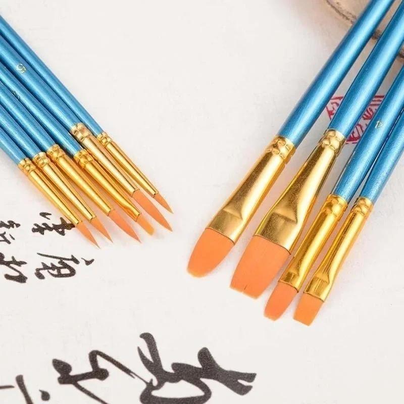 10 Pieces/Set Professional Painting Set 10 Pieces Acrylic Oil Watercolor Artist Brush Painting Art Supplies
