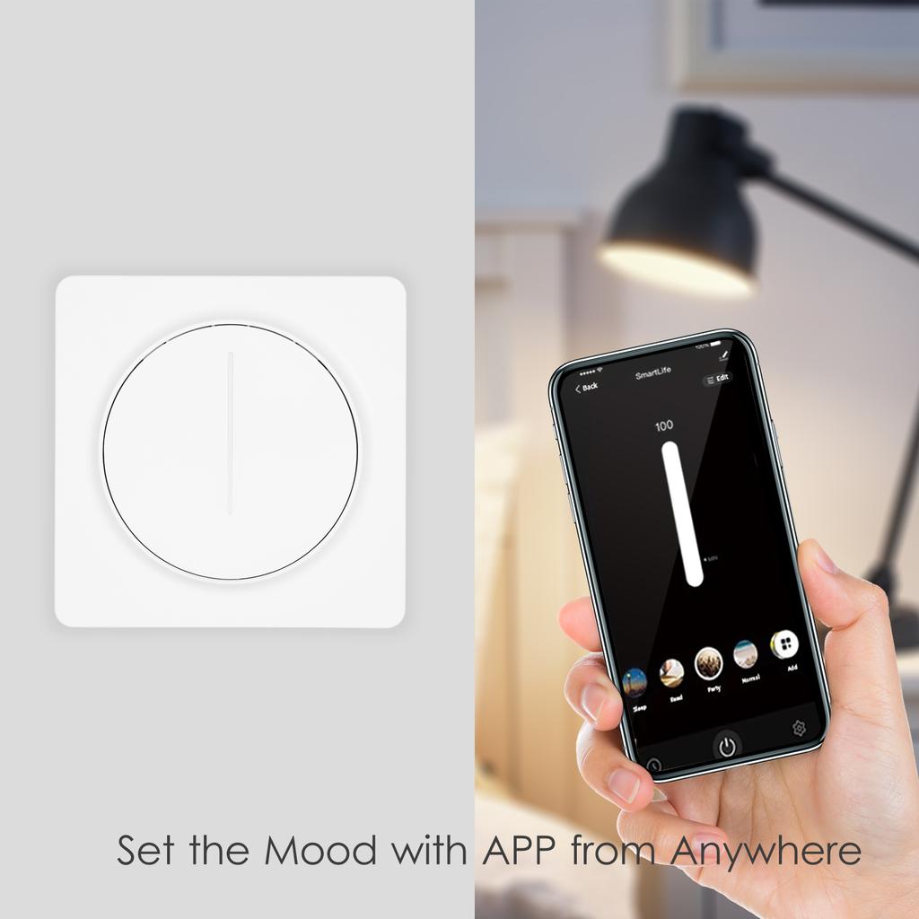 Smart Zigbee Light Switch Compatible with Alexa Google Home with Remote Control Single-Pole Neutral