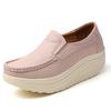 New Spring Women Flat Platform Loafers Shoes Ladies Suede Leather Hollow Casual Shoes Slip On Flats Moccasins Creepers