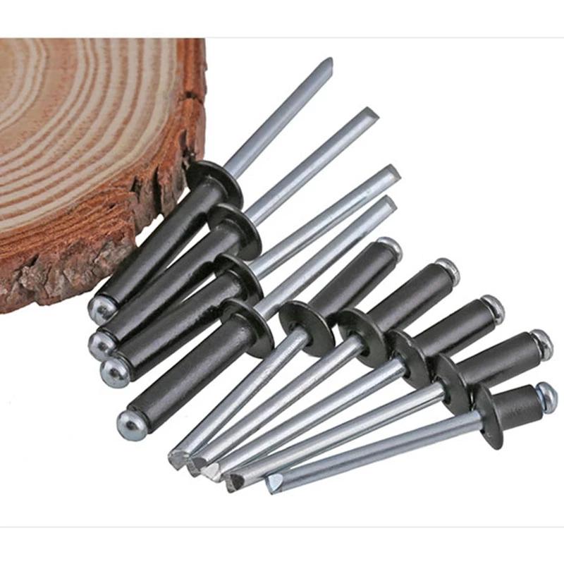 50 шт., алюминиевая заклепка, черная алюминиевая заклепка M2,4/3,2/4/5