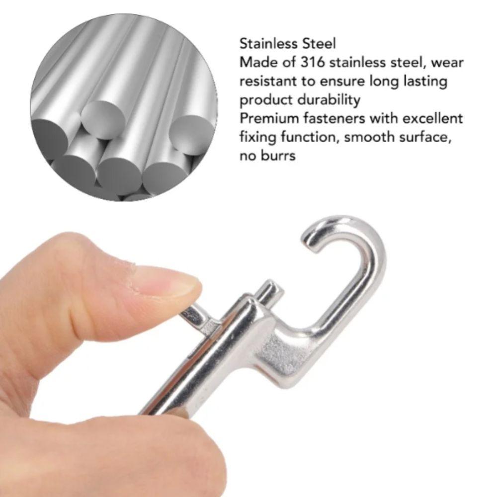 Swivel Eye Swivel Hook 316 Stainless Steel Spring Snap Hook D Ring Snap Marine Diving