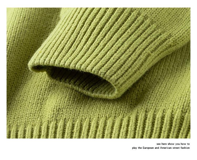 2025 Autumn Men's American Retro Multi-color Raglan Sleeve Round Neck Sweater - Loose Casual Fit