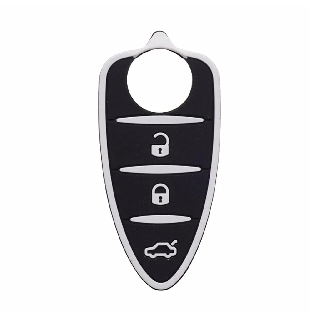 10 Colours 3 Buttons Car Remote Key Shell Key Pad Rubber for Alfa Romeo 156/159 /mito/giulietta/gt/4c Accessories for Girls
