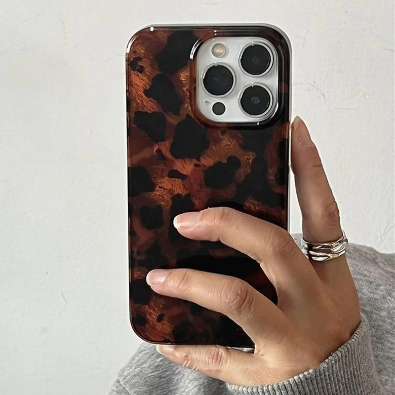 Мода Y2K Ретро Янтарная Текстура Лазерный Чехол для Телефона для iPhone 17 16 15 Pro Max 14 13 12 11 16 Plus Ударопрочный Силиконовый Мягкий Чехол