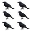 Simulated black crow feather animal Halloween props flocked crow ghost festival ornaments horror decorative props