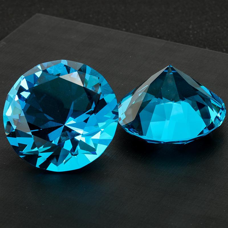 8 цветов кристалл ромбовидный пресс-папье декоративное граненое стекло гигантский драгоценный камень свадебный офис настольный орнамент подарки на день рождения