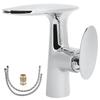 Waterfall Faucet Hot Cold Mixing Water Tap with Single Handle for Home Bathroom KitchenUS 9/16
