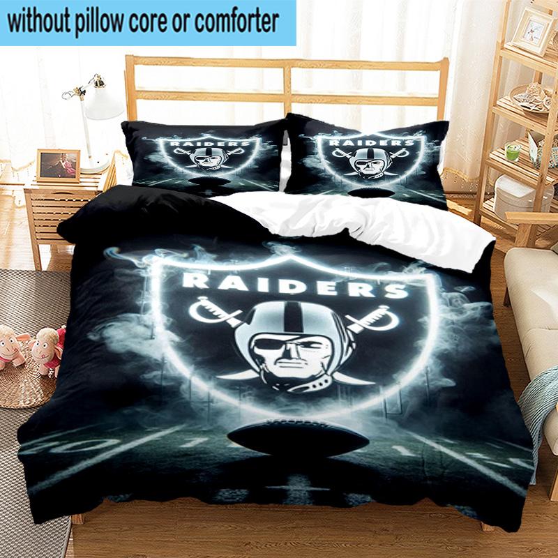 3PCS Rai-ders Football Legacy 3pcs Bedding,Including 3PCS Duvet Cover And 2pcs Pillowcases Perfect for Christmas,Ideal for Bedroom, Dormitory