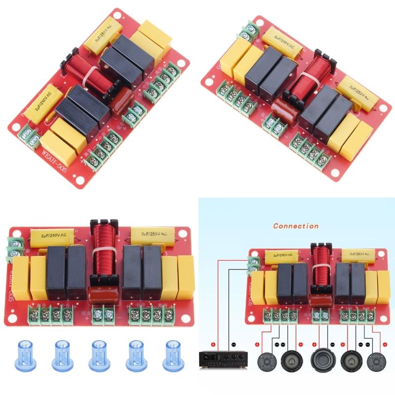 Frequency Divider Board 5 Way Speaker Frequency Divider 250W Crossover Filter for DIY KTV Home Theater Stage Speaker