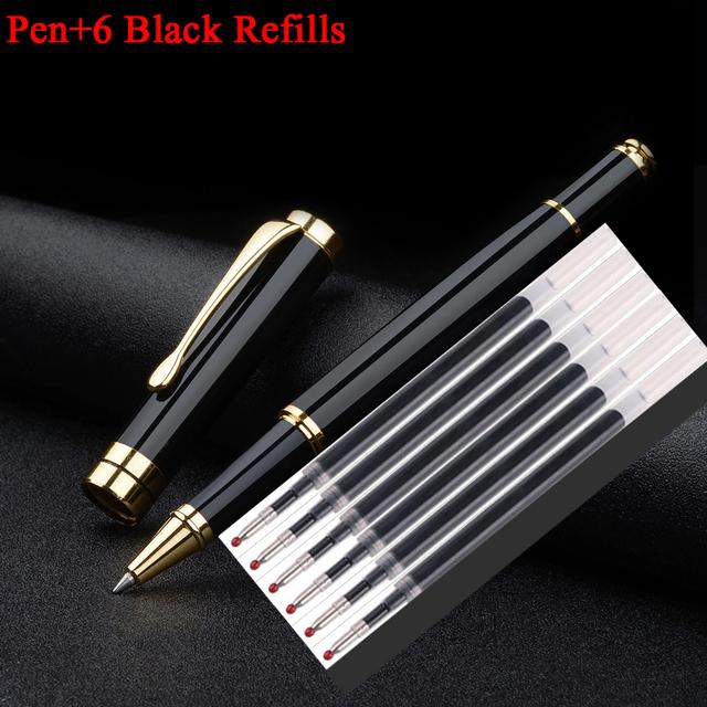 Hiigh Quality Full Metal Luxury Business Men Signature Roller Ballpoint Pen Good Quality Signature Pen Buy 2 Send Gift