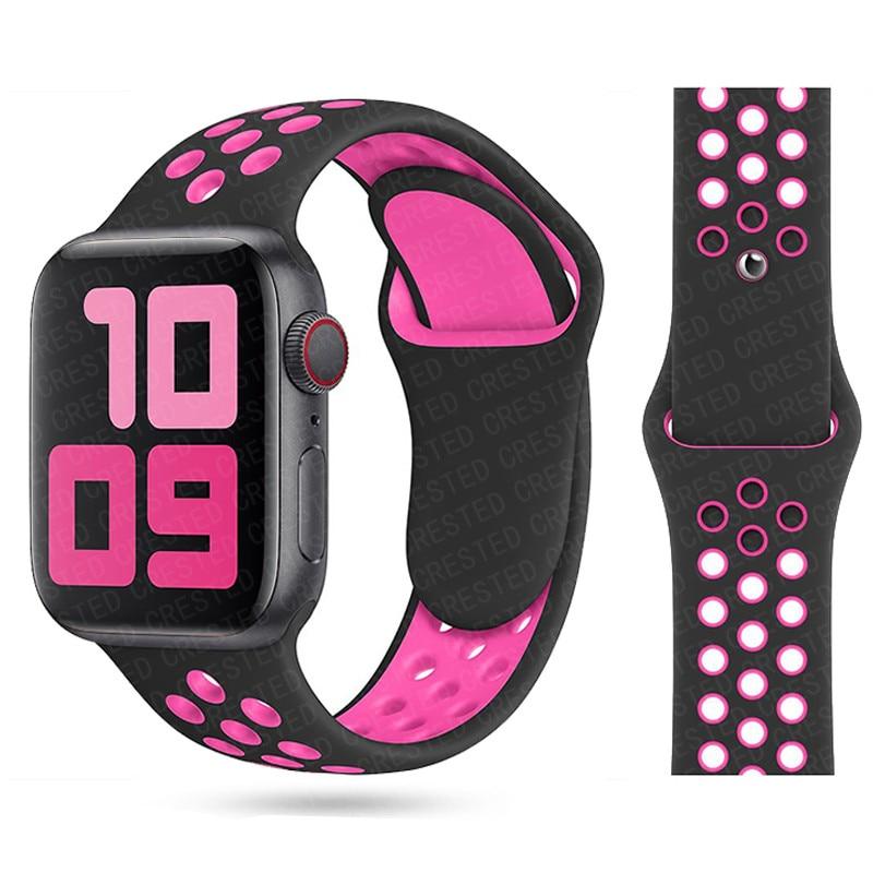 Ремешок для Apple Watch Band 7 SE 41 мм 45 мм 44 мм 40 мм 38 мм 42 мм спортивный силиконовый мягкий браслет аксессуары для Iwatch Series 6 SE 5 4 3 2 женщины мужчины