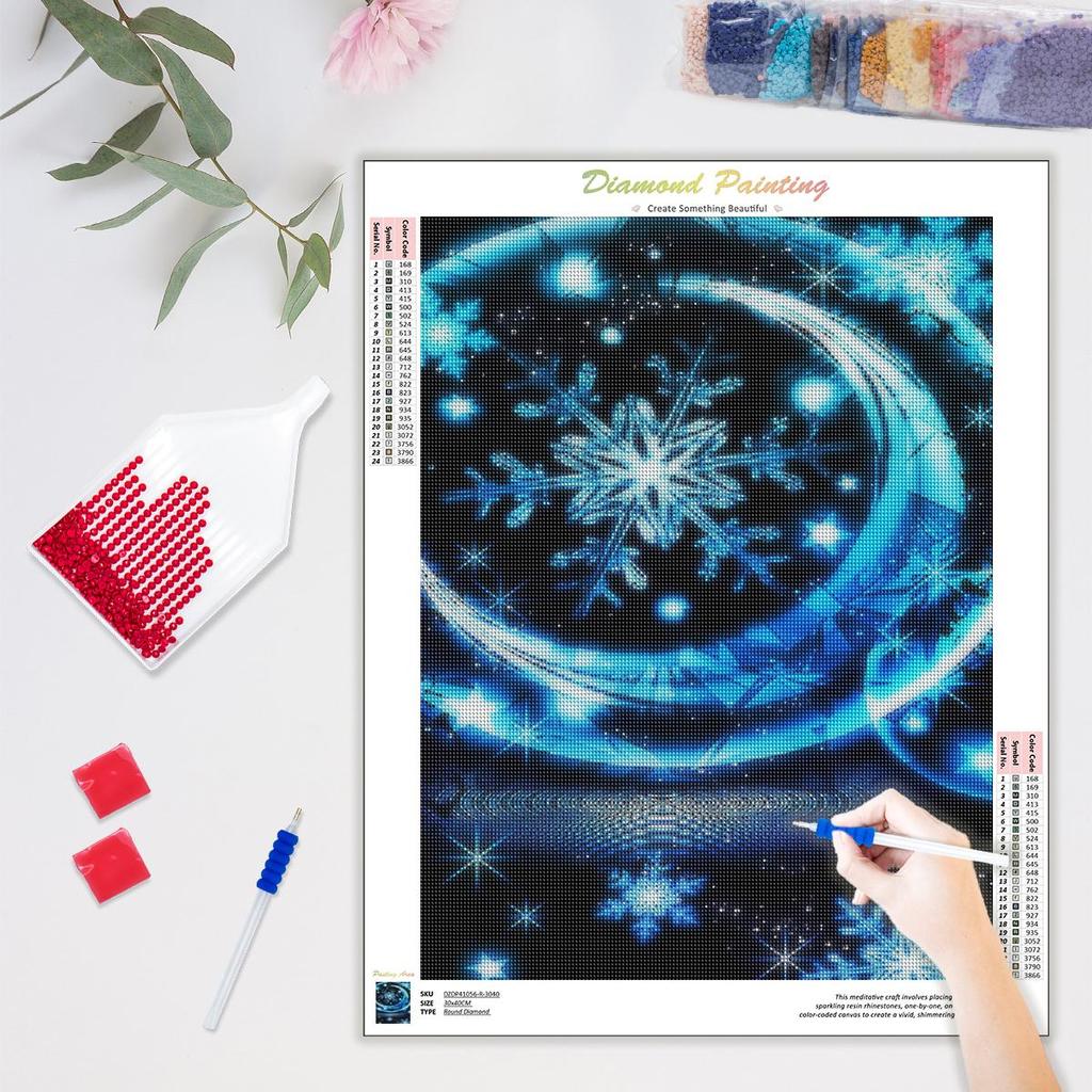 5D DIY Алмазная картина Снежинка, полная вышивка, распродажа, мозаика, пейзаж, подарок ручной работы, домашний декор 30x40 см/12x16 дюймов
