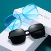 Glasses Men Square Frame Korean Large Frame UV Resistant Women's Gradient Sunglasses  Accessories