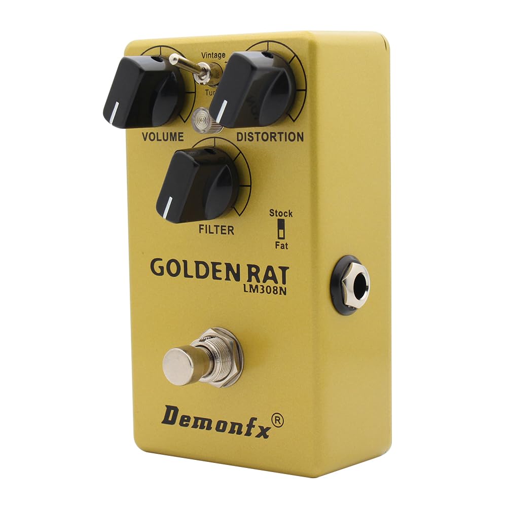 Demonfx GOLDEN Педаль гитарного эффекта дисторшн RAT/Distortion