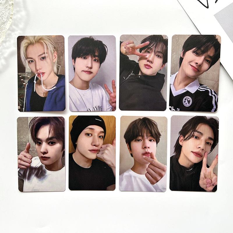 Stray Kids ROCK-STAR Альбом 8 шт. Набор Фотокарточек K-pop Идол Ломо Карточки Высокое Разрешение Фотокарточки Участников Коллекция Подарок для Фанатов Мерч