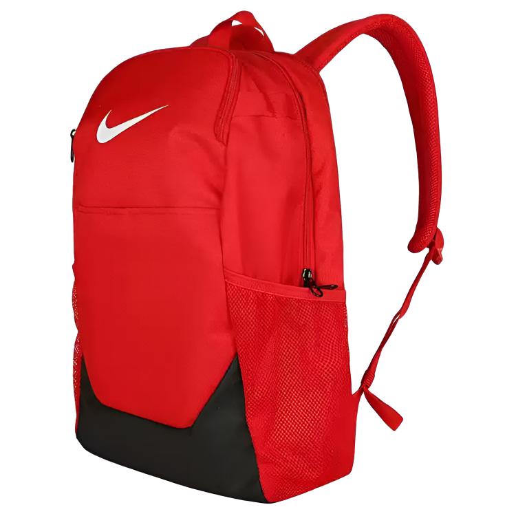 Nike Fashion Casual Versatile Fabric Backpack Unisex Backpacks Red Black IB4408-657