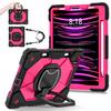 For Apple iPad Pro 11 (2021) 360° Rotating Grip Heavy Duty Protection Stand TPU+PC 3in1 Anti-knock Shockproof Tablets PC Case
