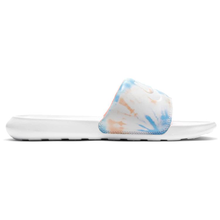 Nike Victori One Женские кроссовки Slide Tie-Dye с принтом Белый Ярко-Манго Сапфир CN9676-101