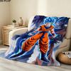 1PC Son Goku Patterned Flannel Blanket Suitable For All Seasons For Home Decor Warmth And Comfort Gifts Holiday Present