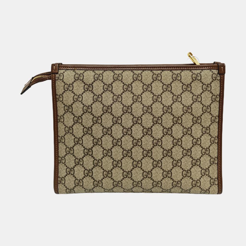 [Pre-Owned] Gucci Beauty Case With Interlocking G 'Beige/Ebony/Brown Sugar' - Very Good #1V05W8K