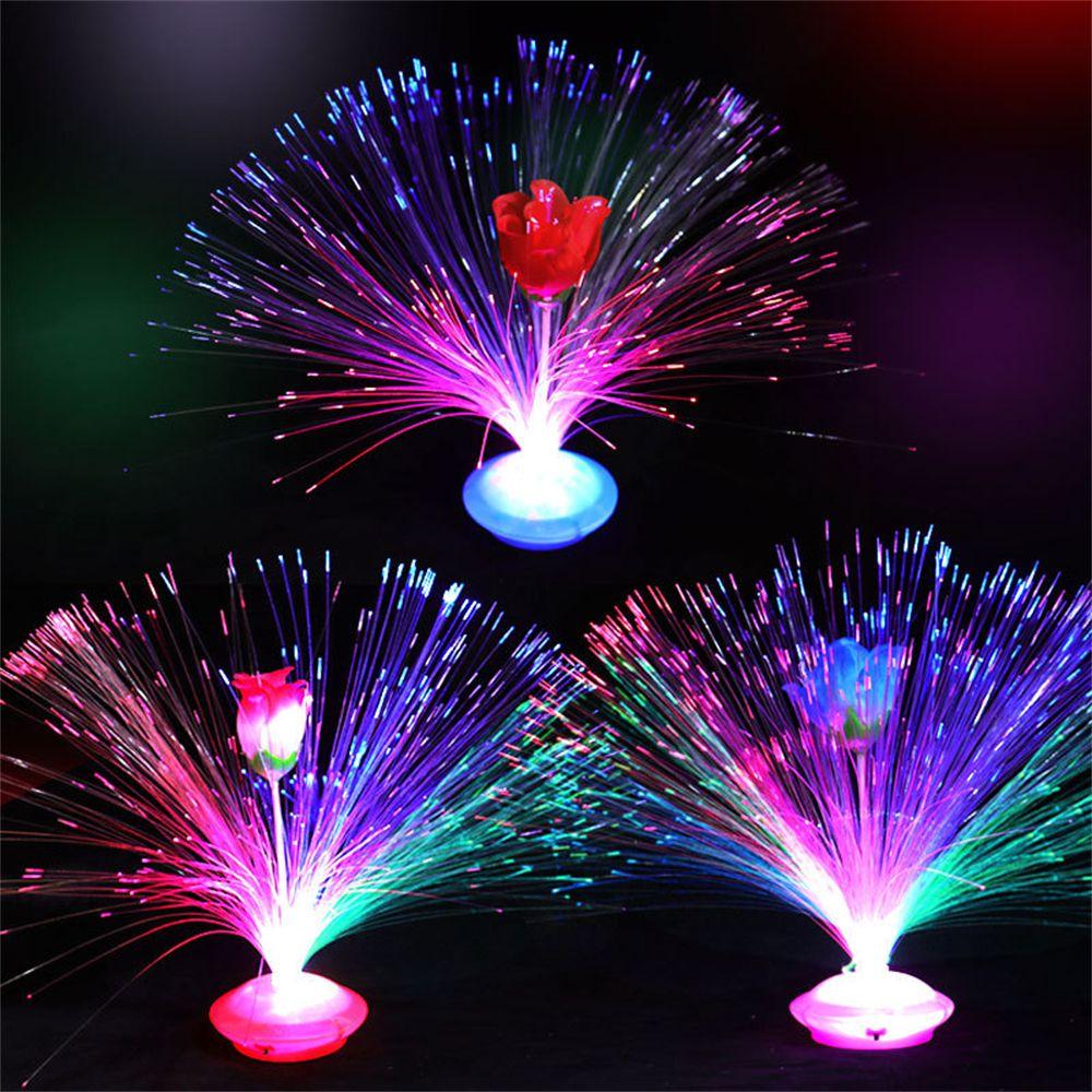 Flashing Holiday Home Decor LED Fiber Optic Light Christmas Decoration Night Lamp Multicolor