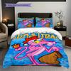 Cartoon Cat Pink Background Bedding 1 Duvet Cover 2 Pillowcase Without Core Bedding Set Soft And Comfortable Christmas Birthday Gift