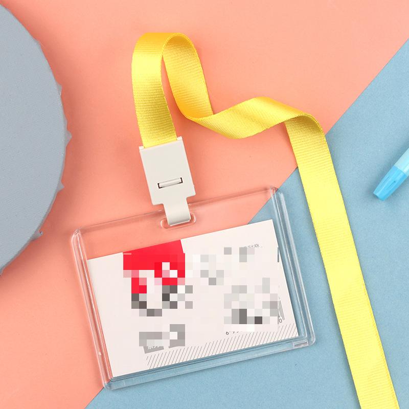 Модный акриловый прозрачный чехол для автобусных карточек, держатель для рабочей карты с ремешком, чехол для рабочей карты для женщин и мужчин, держатель для кредитных карт