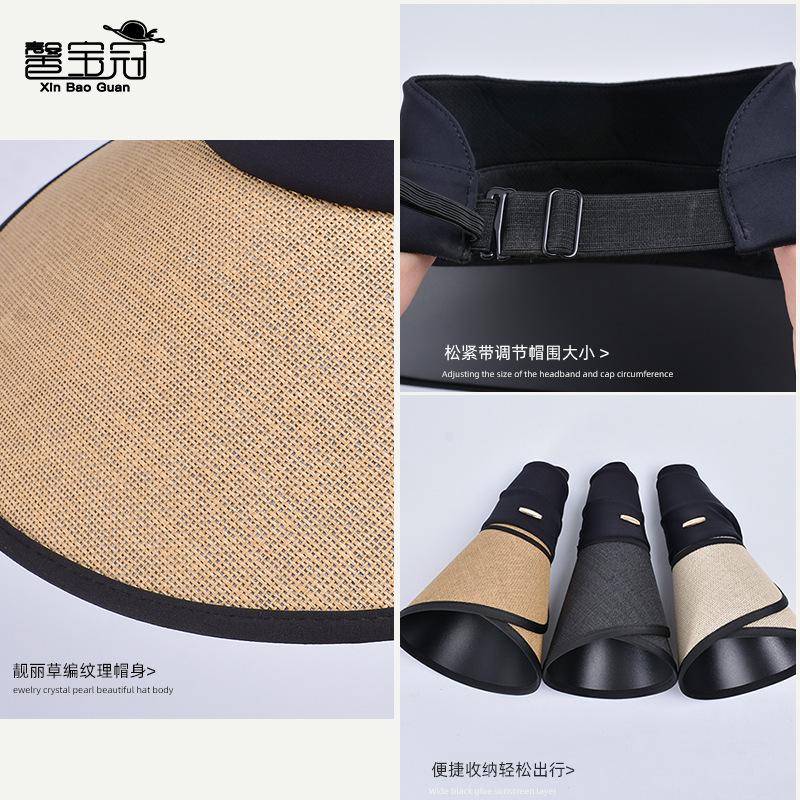 8435 Летняя уличная шляпа от солнца, солнцезащитная шляпа, универсальная маска для лица, шляпа от солнца, виниловая шляпа с широкими полями и открытым верхом, детская