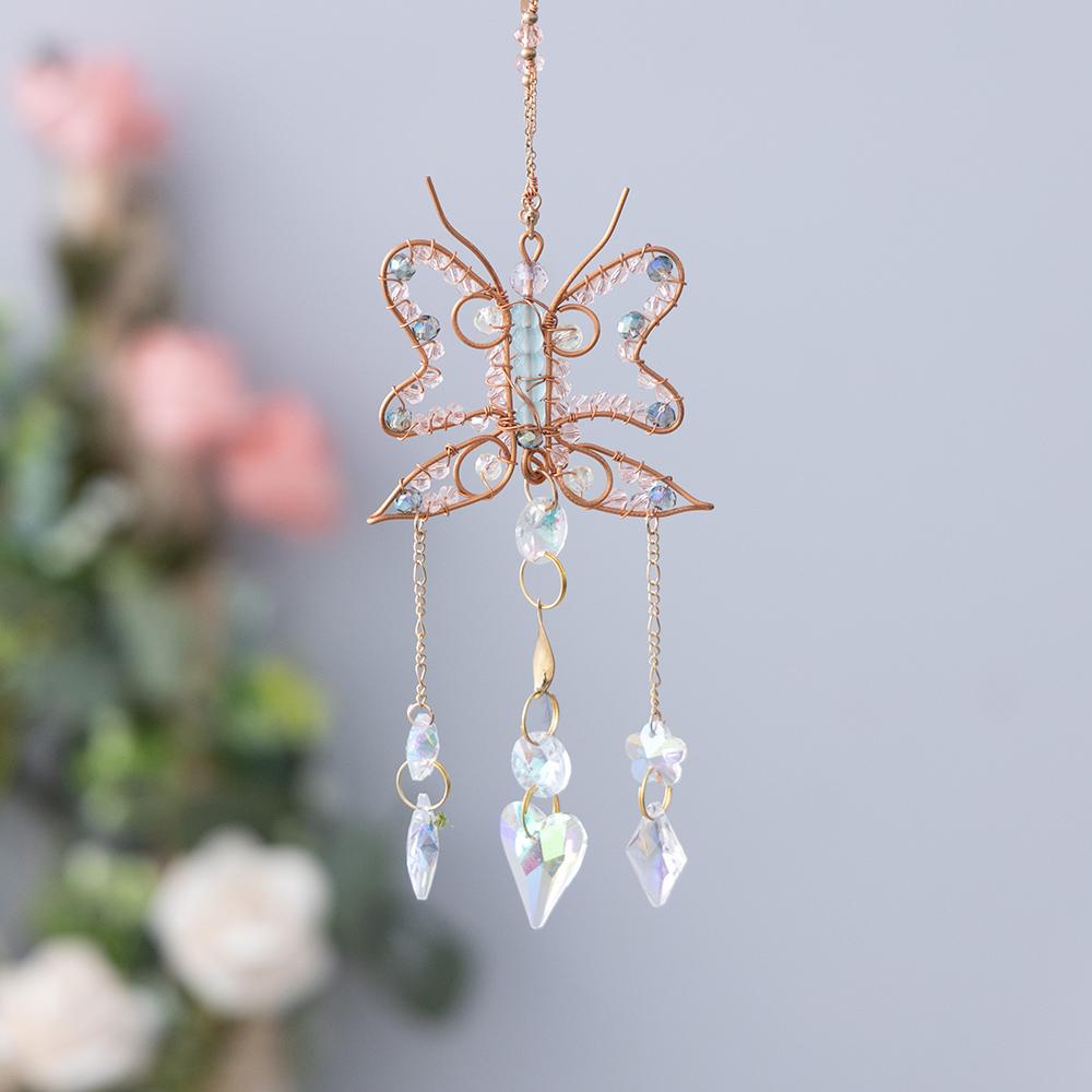 Crystal Wind Chime Suncatcher Bedroom Balcony Patio Sun Moon Prism Pendant Good Home Hanging Prisma Garden Art Decorations