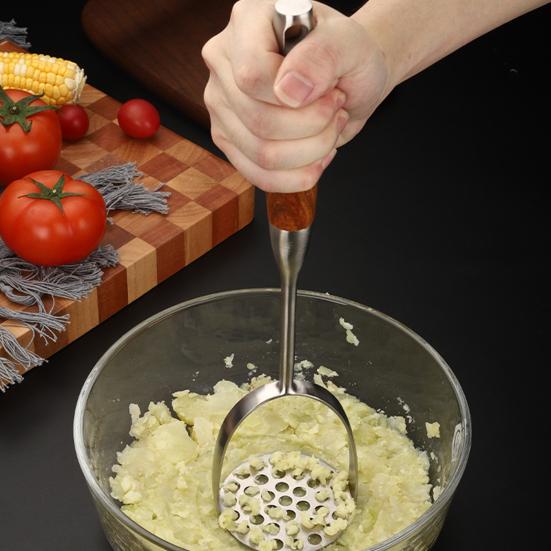 Пресс-машина Yousheng из нержавеющей стали для авокадо, картофеля, фасоли, простая в использовании, чистая толкушка для еды, эргономичный дизайн, универсальный кухонный инструмент
