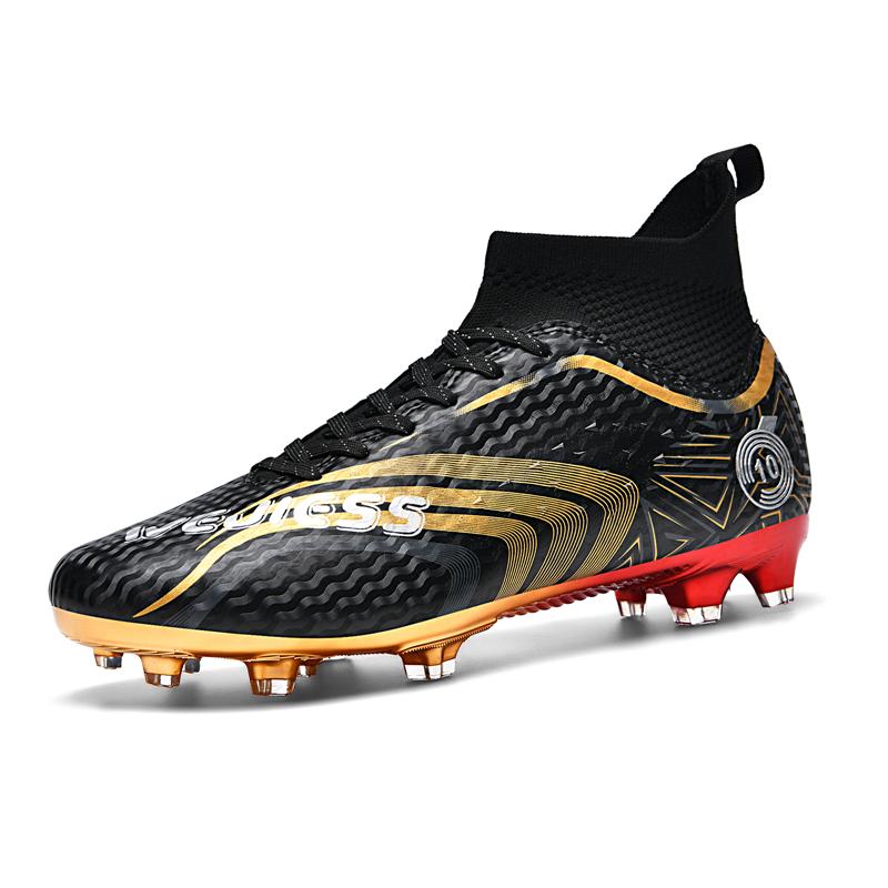 Soccer Men Professional Teenager Outdoor Lightweight Football Shoes Comfortable Grass Breathable Lace-up Football Boots