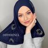 Luxury Hijab Scarf Muslim Women Wear Foulard Cotton Combing Handicrafts Turkish Wedding