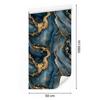 Wallpaper Ink turquoise, navy blue, brown and blue 50x1000