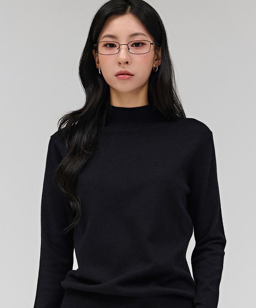 CHASECULT Women'S Mock Turtleneck Sweater - Black