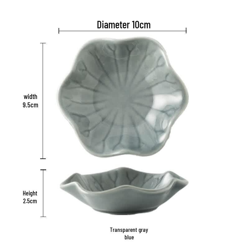 Japanese Ceramic Lotus Leaf Dipping Dishes