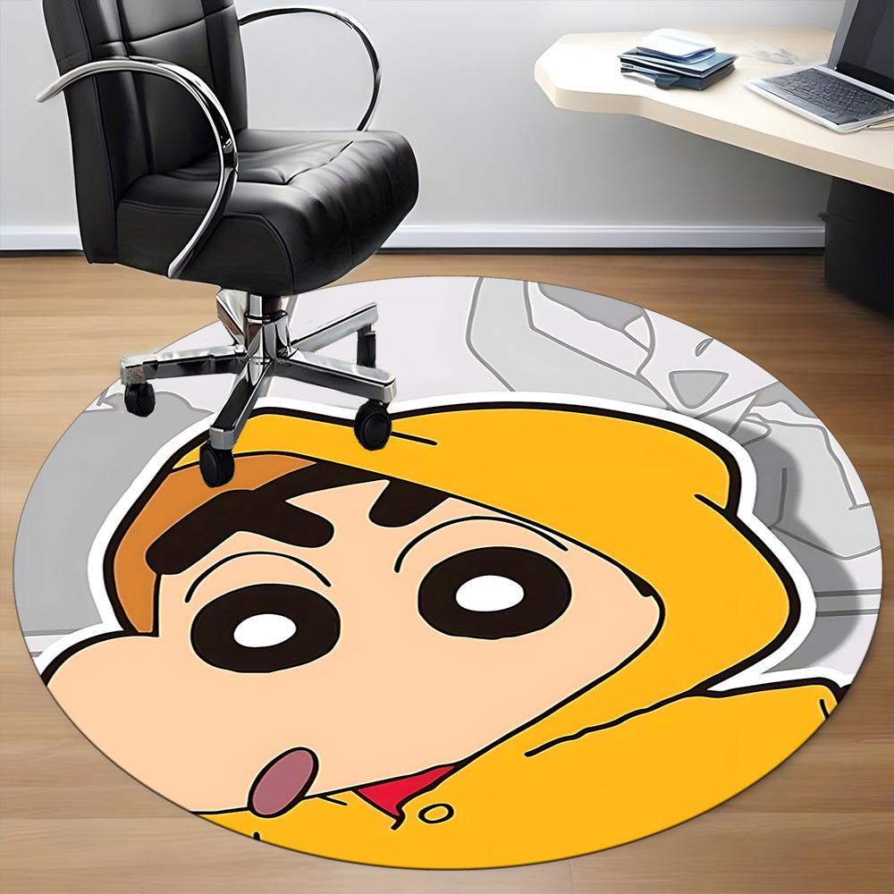 1pc Crayon Shin-chan Office Round Area Rug, Under Office Chairs Bedroom Living Room Home Decor a1022138
