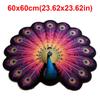 Soft Peacock Carpet Special-shaped Door Gasket Durable Blanket  for Living Room Tea Table Bedside