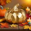 Indoor Modern Pumpkin Fall Decor Shiny Vivid Color Holiday Party Elegant Tabletop