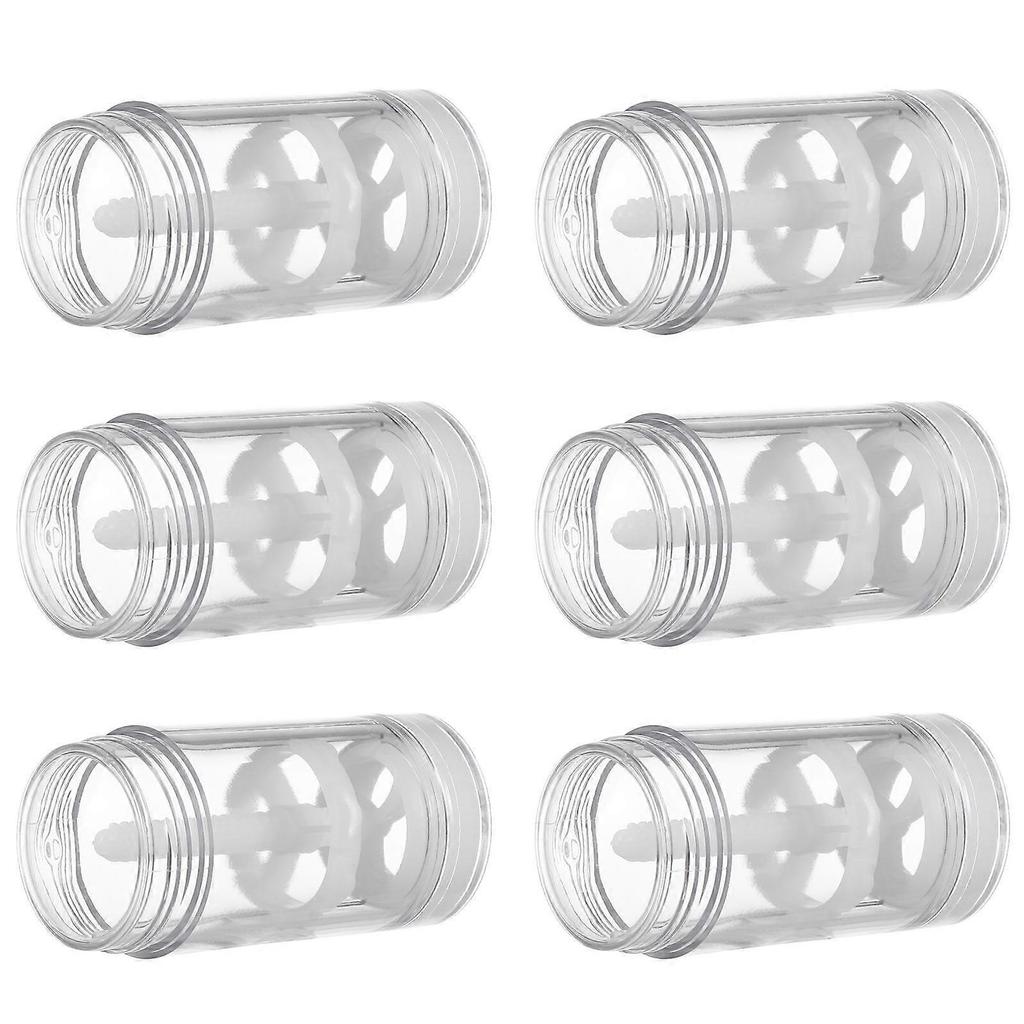 Plastic Deodorant Container Twist-Up Bottle 6Pcs Clear Design