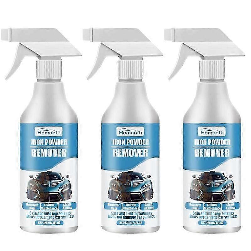 2025 new3-Pack Automotive Rust Remover Spray - Iron Particle Dissolver for Car Body/Undercarriage Restoration